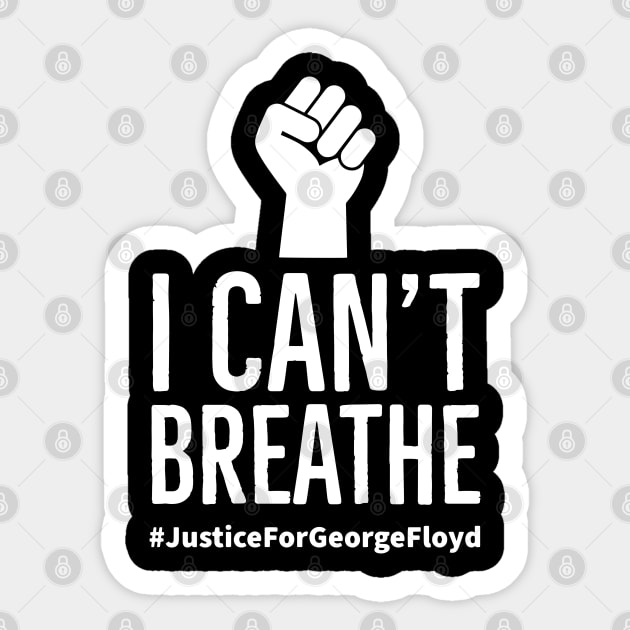 I Can't Breathe, Justice For George Floyd, Black Lives Matter Sticker by UrbanLifeApparel